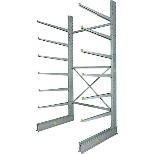 Model #: WB298902 EXCLUSIVE BRANDS Global Industrial™ Single Sided Cantilever Rack Starter, Heavy Duty, 2" Lip,72"W x 49"D x 120"H