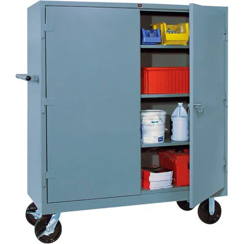Lyon® Heavy Duty Mobile Storage Cabinet, 60"W x 24"D x 68"H, Gray, Assembled