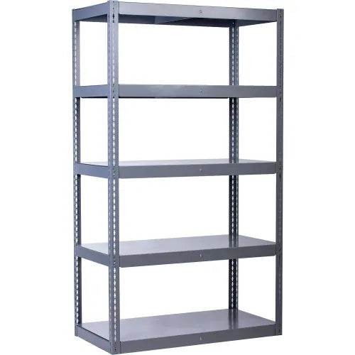 Global Industrial 5 Shelf, High Capacity Boltless Shelving, Steel deck, Starter, 48"W x 36"D x 84"H