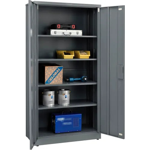 Global Industrial™ EZ Assemble Storage Cabinet, 36"W x 18"D x 72"H, Gray, Unassembled