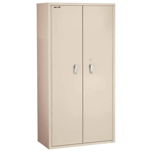 FireKing Fireproof Storage Cabinet, 36"W x 19-1/4"D x 72"H, Parchment, Assembled