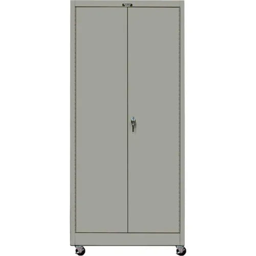 Hallowell 400 Series Commercial Mobile Storage Cabinet, 36"W x 24"D x 72"H, Gray, Unassembled