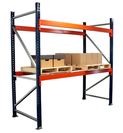 Interlake Mecalux Teardrop Bolted Pallet Rack, Starter Kit