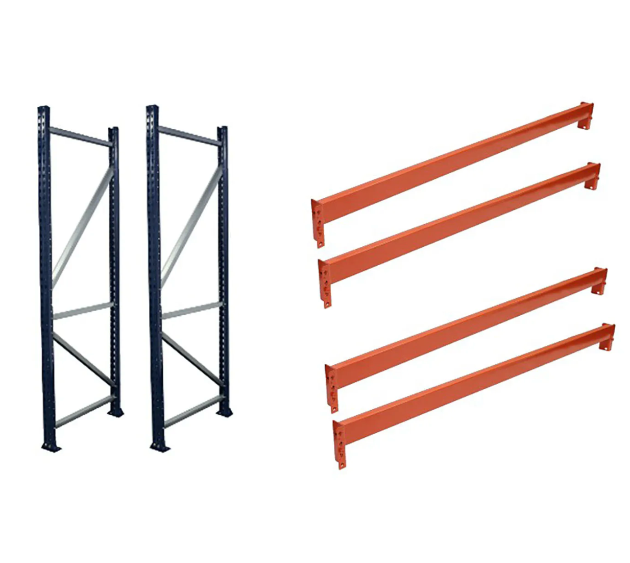 Interlake Mecalux Teardrop Bolted Pallet Rack, Starter Kit