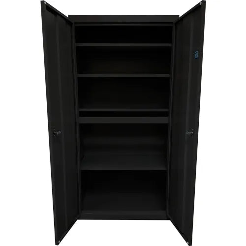 Steel Cabinets USA Standard Storage Cabinet, 4 Adj. Shelves, 36"W x 24"D x 72"H, Black, All-Welded