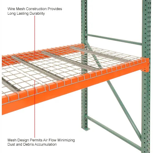 Interlake Mecalux Pallet Rack Wire Decking, 46"W x 42"D (2700 lbs cap) Gray